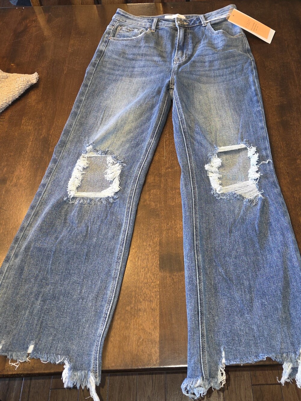 Risen Distresses Cropped Jeans RDP5002 NWT 11/30